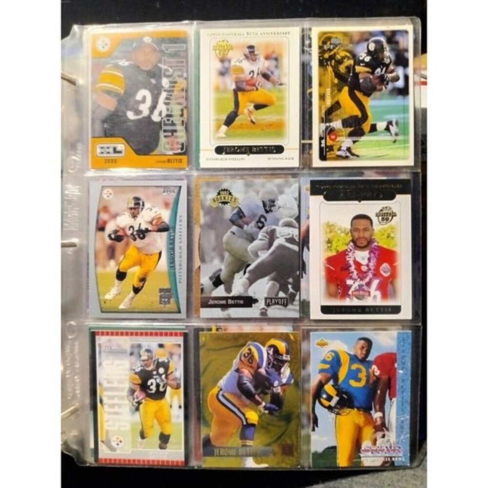 18 Card Football Lot Jerome Bettis Rams Steelers